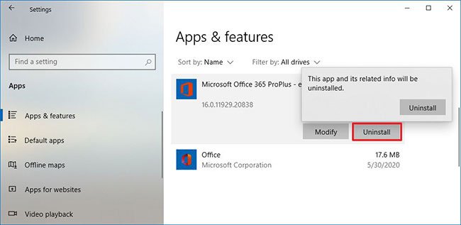 Cách gỡ cài đặt Microsoft 365 Office trên Windows 10 - Hướng Dẫn Sử Dụng  Dịch Vụ