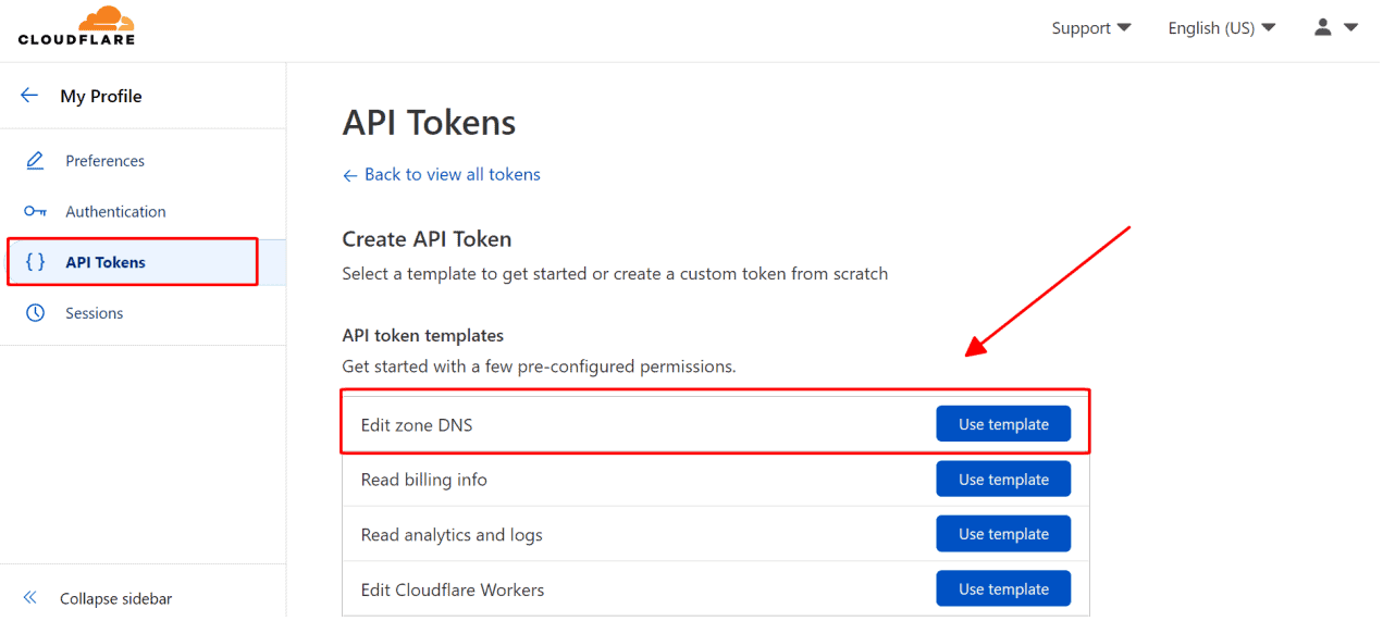 Tạo mã thông báo API
